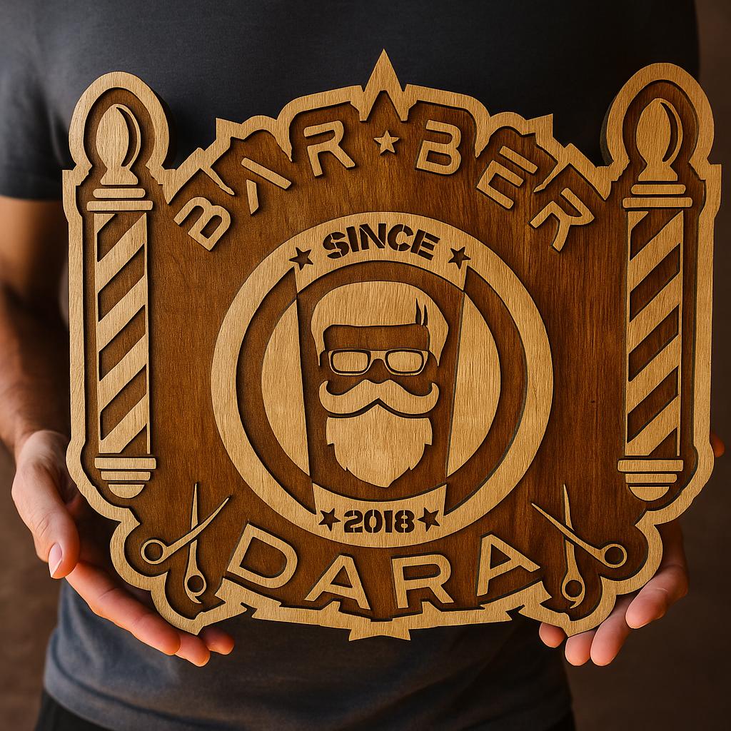 Ornate Barbershop Sign